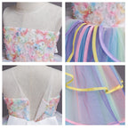 MYRISAM Unicorn Costume Princess Birthday Pageant Party Halloween Cosplay Christmas Long Maxi Tulle Fancy Dress Up Outfits