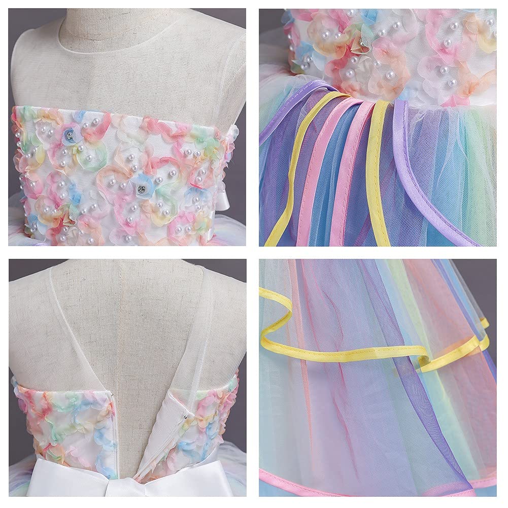 MYRISAM Unicorn Costume Princess Birthday Pageant Party Halloween Cosplay Christmas Long Maxi Tulle Fancy Dress Up Outfits