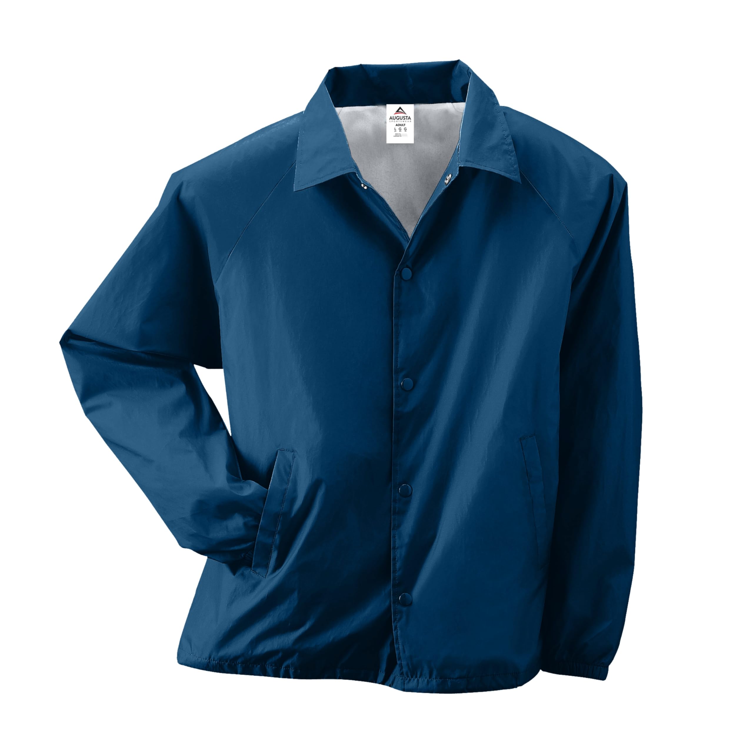 Augusta Sportswear Nylon Coach's Jacket/Lined, Navy, X-Large