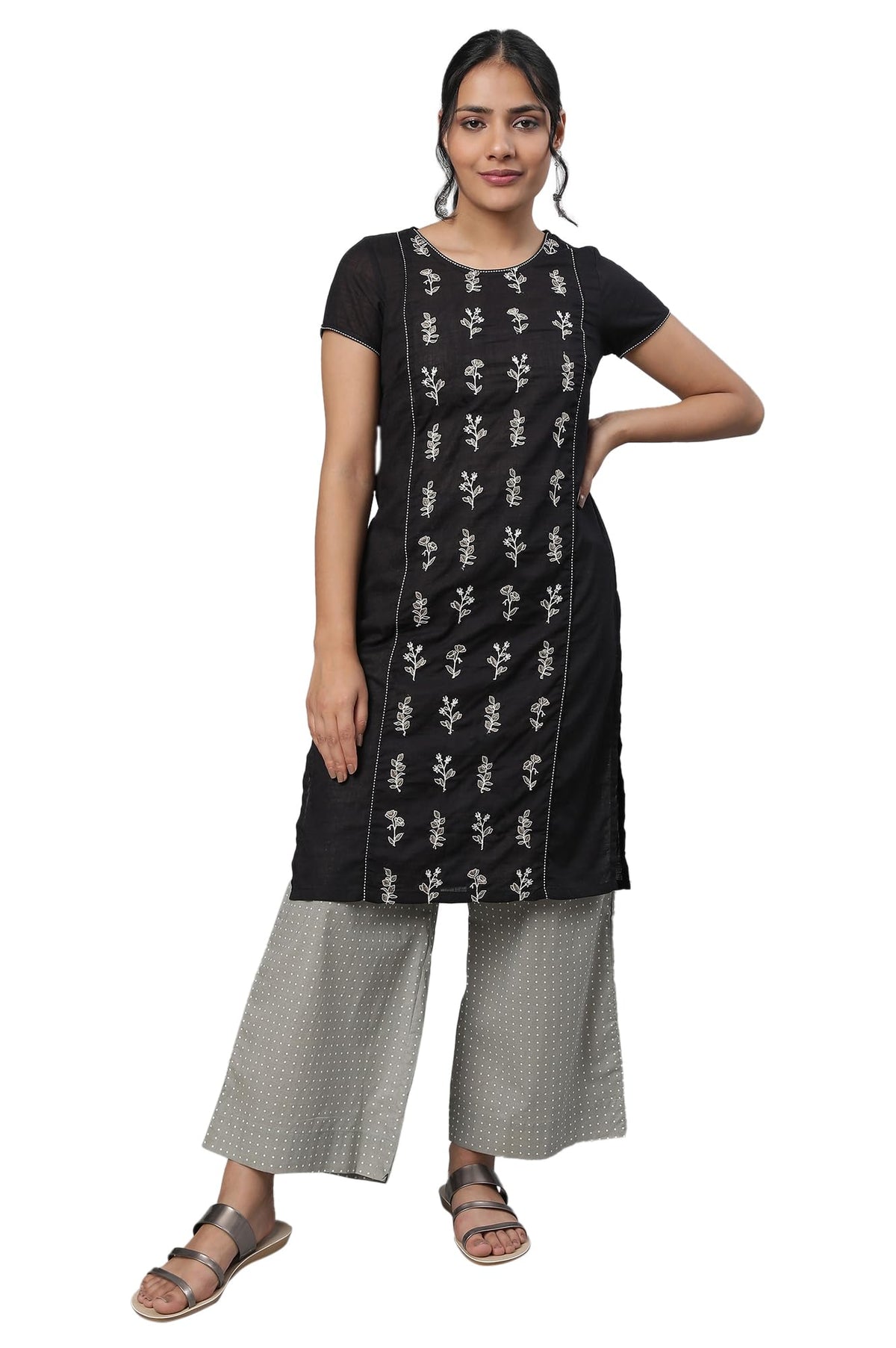 Aurelia Womens Viscose Kurta & Palazzo (23FEAS14251SS-604577_Pink