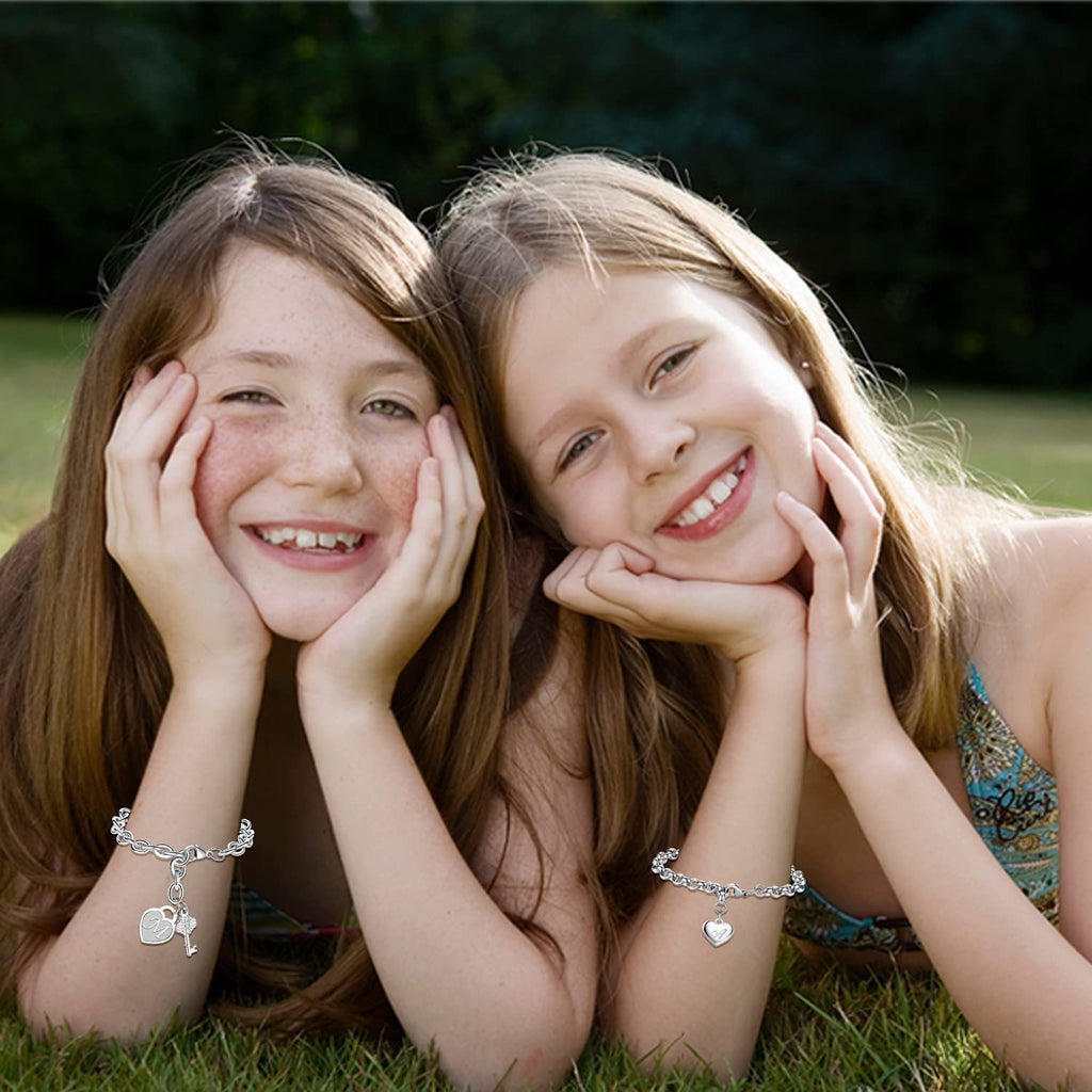 TONY & SANDY Initial Charm Bracelet Back to School Gifts for Teen Girls Trendy Stuff Things Teenage Girls Jewelry Personalized B