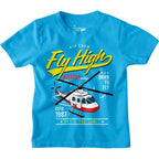 Bon Organik Boys Regular Fit T-Shirt (BON12168_Turquoise Blue