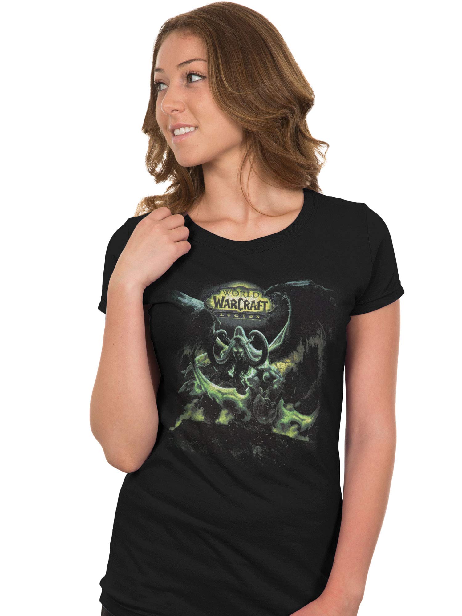 JINX World of Warcraft: Legion Lord Outland Women's Gamer Graphic T-Shirt, Black, Medium