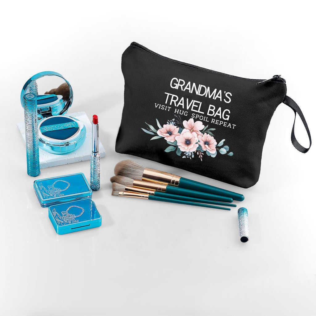 SEAMOON Grandma Gifts, Gifts for Grandma, Inspirational Gifts for Women, Black Grandma Travel Makeup Bag, Gifts for Grandma Birt