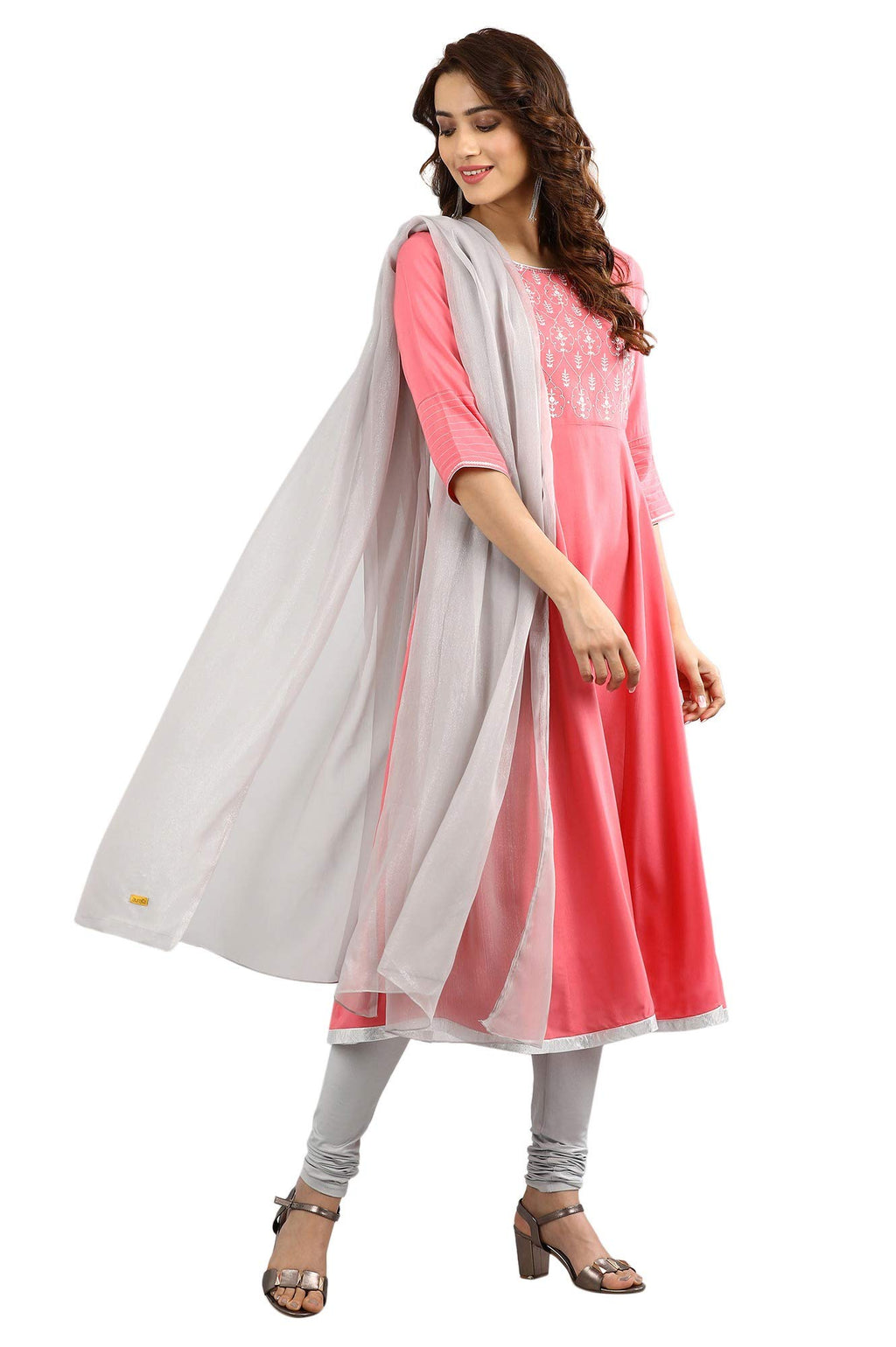 Aurelia Women Rayon Regular Fit Kurta (19Aua10771-600854_Orange_X-Small)
