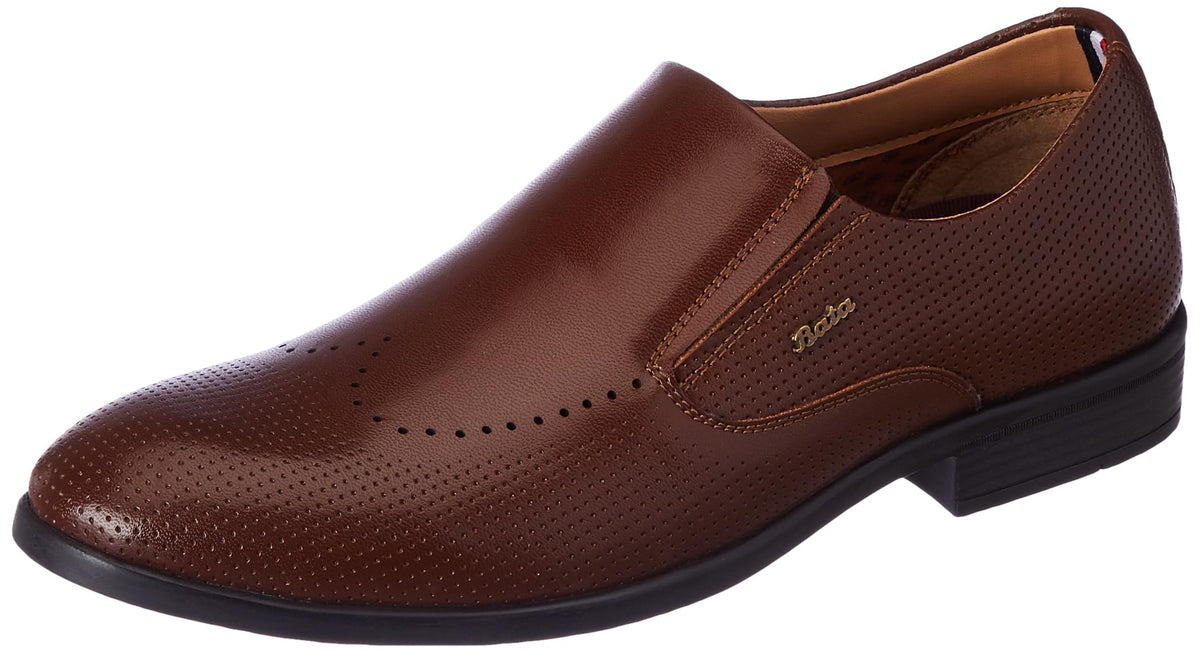 Bata Mens Wraith SlipON Brown Shoes 10