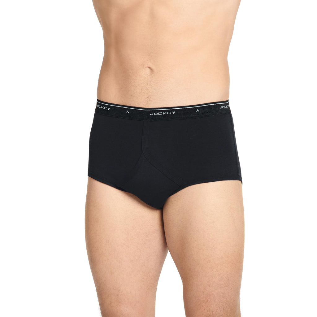 Jockey Mens Underwear classic Full Rise Brief - 3 Pack, grey HeatherDenimBlack, 34