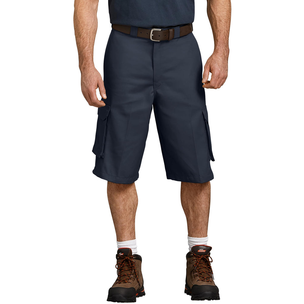 Dickies Men's 13 Inch Loose Fit Twill Cargo Short, Dark Navy, 38