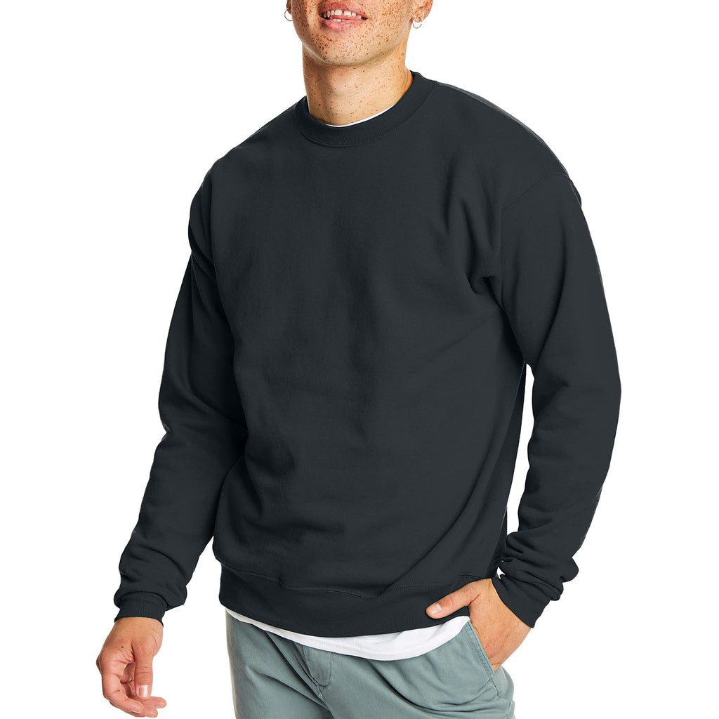 Hanes Men's EcoSmart Sweatshirt, Black, 5XL