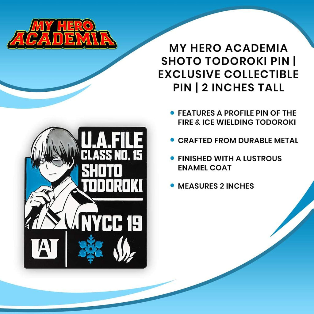 My Hero Academia Shoto Todoroki Pin | Exclusive My Hero Academia Collectible Profile Pin | Measures 2 Inches