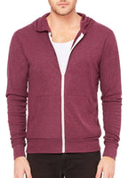 Unisex Triblend Full-Zip Lightweight Hoodie - cHAR BLK TRIBLND - XS(D0102H7WXg6)