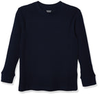 French Toast Boys Long Sleeve Thermal Waffle Tee T-Shirt Navy Blue, Large (10/12)