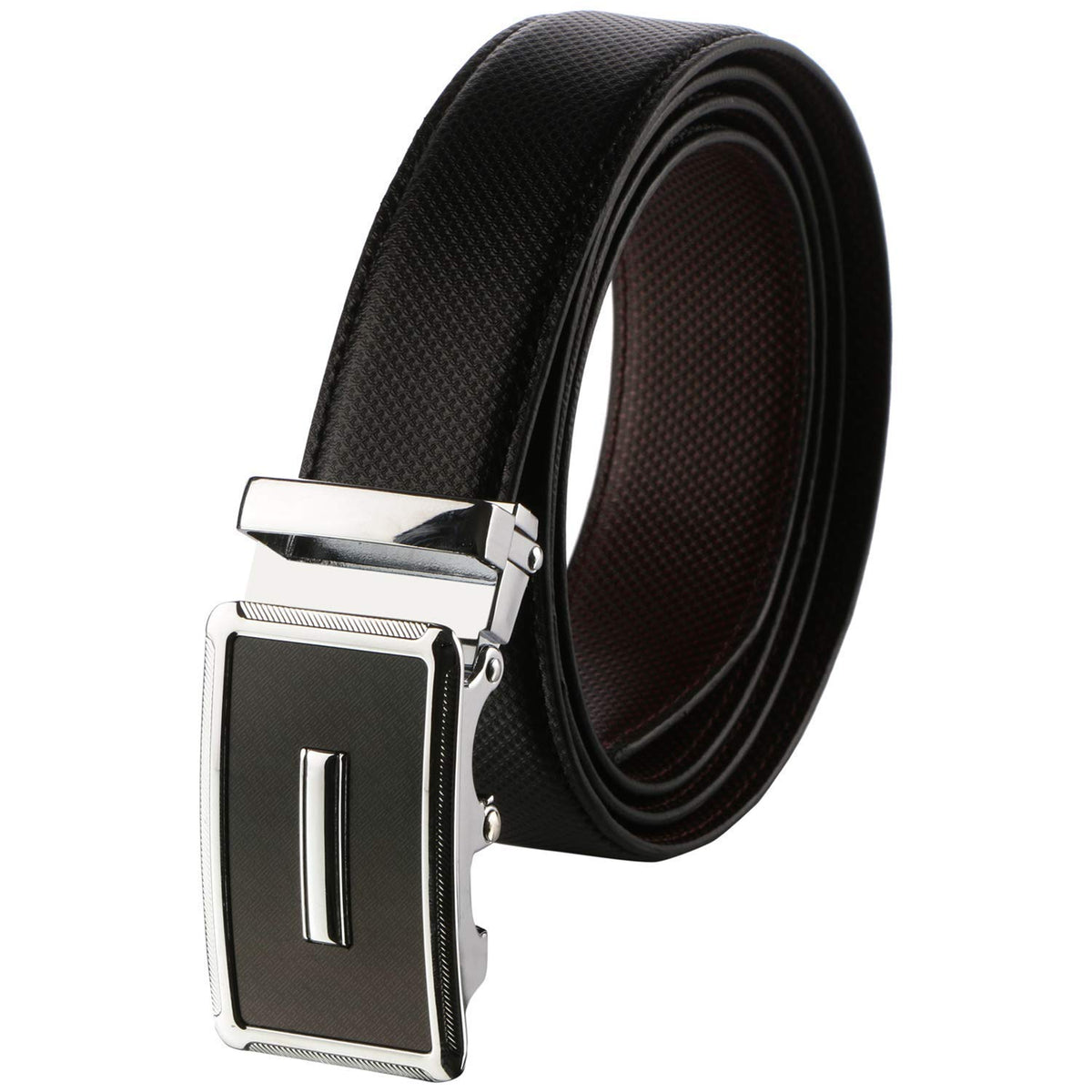 Usl Men Casual Black Genuine Leather Belt (34) 34