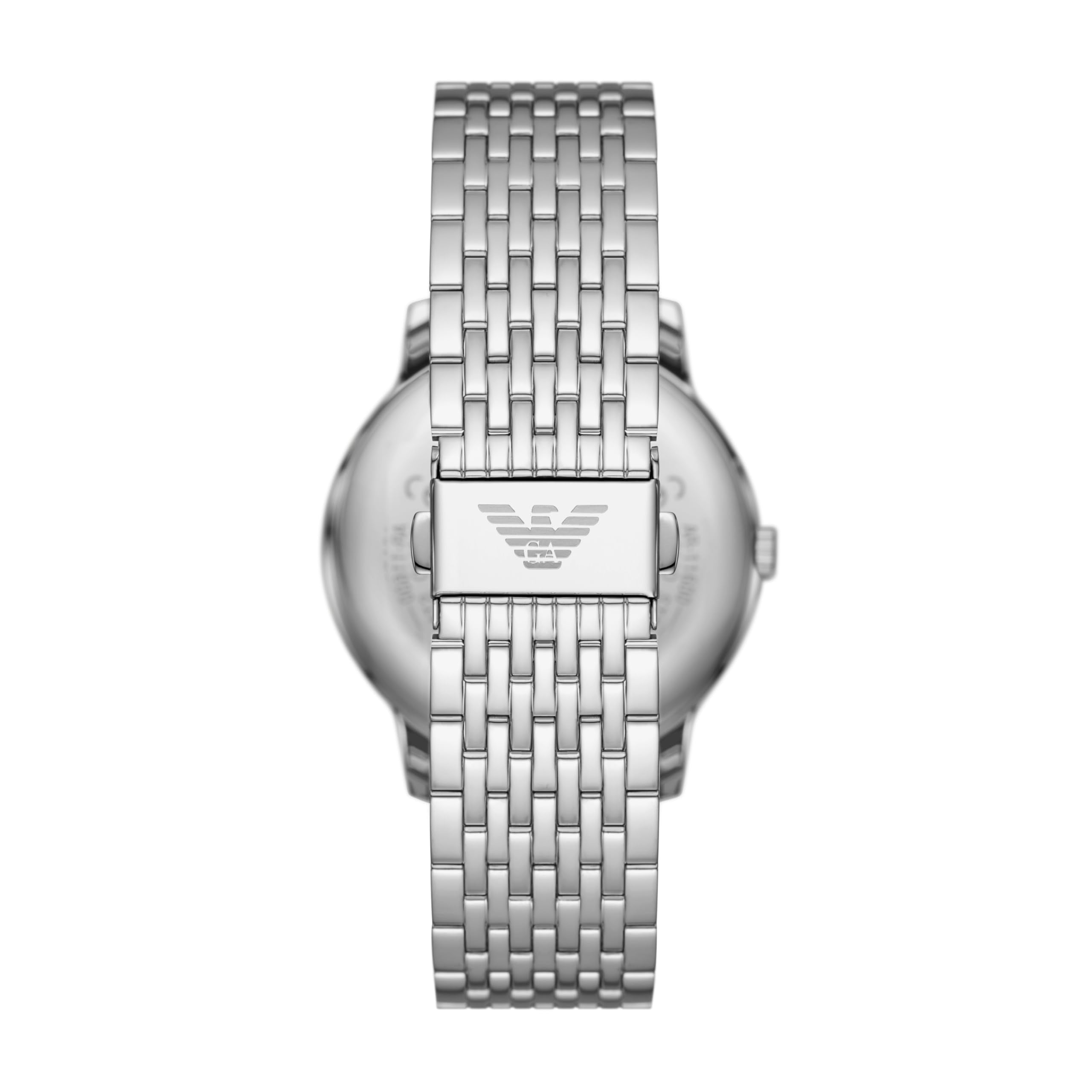 Emporio Armani Men's Three-Hand Date Silver Stainless Steel Bracelet Watch (Model: AR11600)