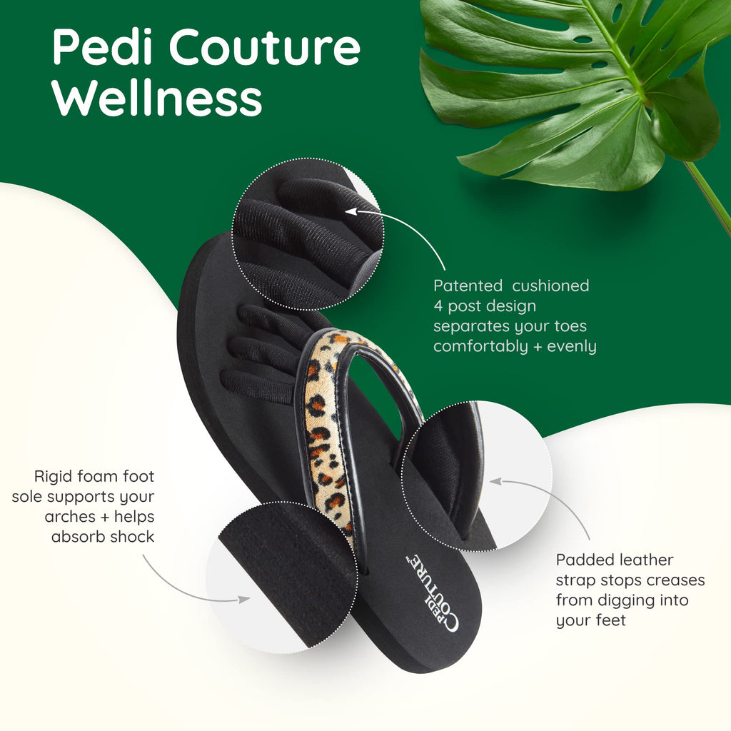 Pedicure Sandals with Built In Toe Separators for Women - Comfortable Spa Style Flip Flops for Home, Salon, Yoga & Gym Use - Ide