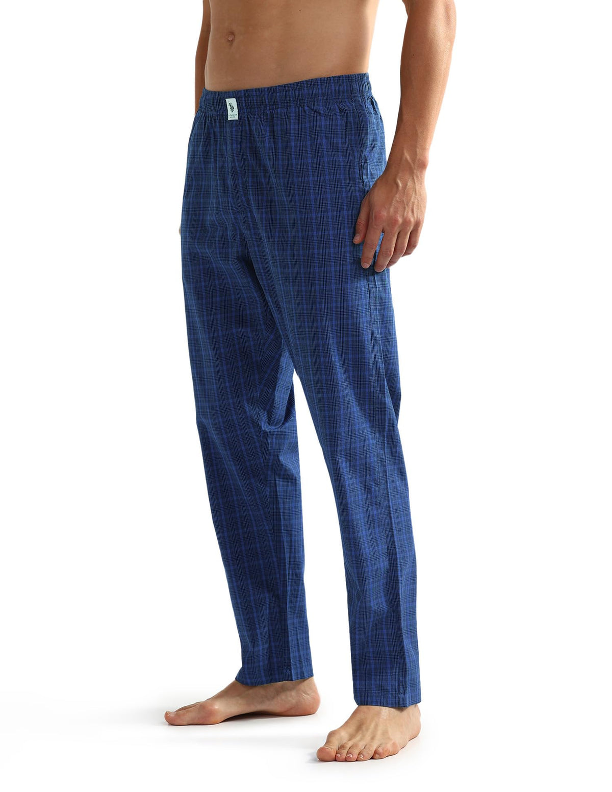 U.S. Polo Assn. Mens All Over Check Oelp5 Lounge Track Pants  Pack Of 1 (Blue Black White M)