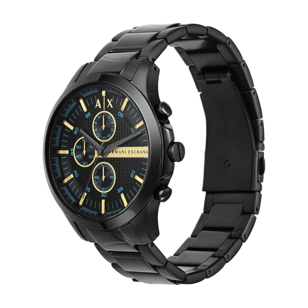A|X ARMANI EXCHANGE Men's Chronograph Black Stainless Steel Watch (Model: AX2164)