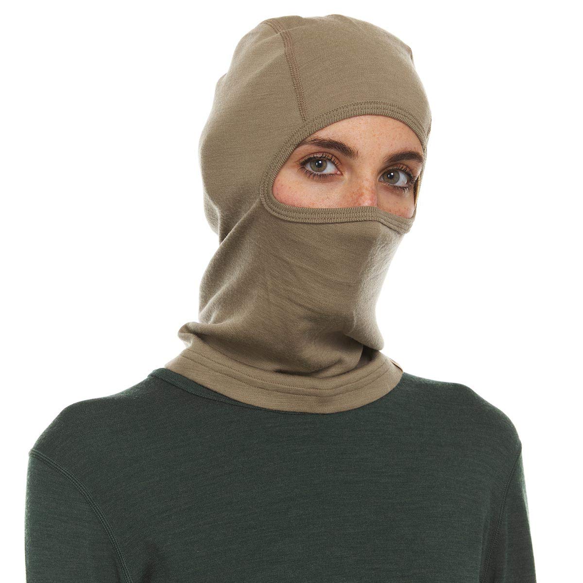 100% Merino Wool Balaclava Tan 499 One Size