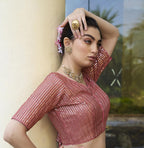 Pujia Mills WomenS Indian Ethnic Wear Designer Silver Sequence With Matching Embroidered Work V Neck Half Sleeve Readymade Padd