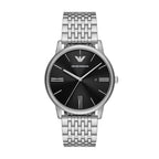 Emporio Armani Men's Three-Hand Date Silver Stainless Steel Bracelet Watch (Model: AR11600)