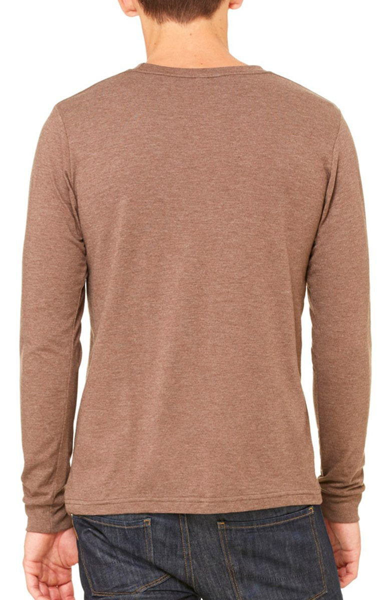 Unisex Jersey Long-Sleeve T-Shirt - RED - S(D0102H7WPZT)