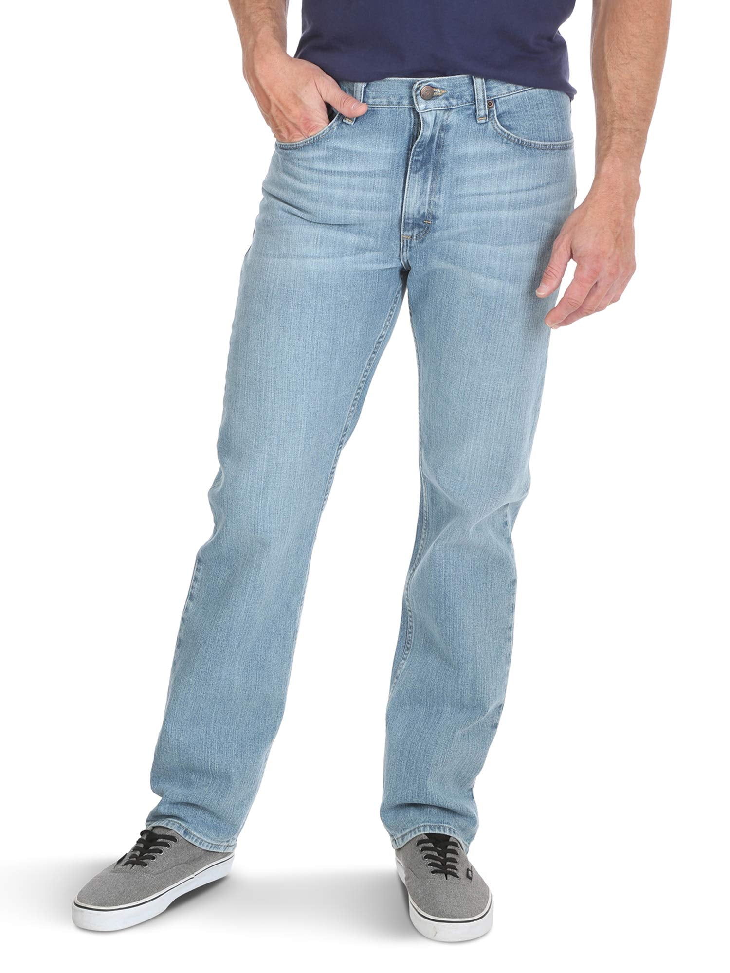 Wrangler Authentics Men's Classic 5-Pocket Regular Fit Jean, Stonewash Flex, 38W x 28L