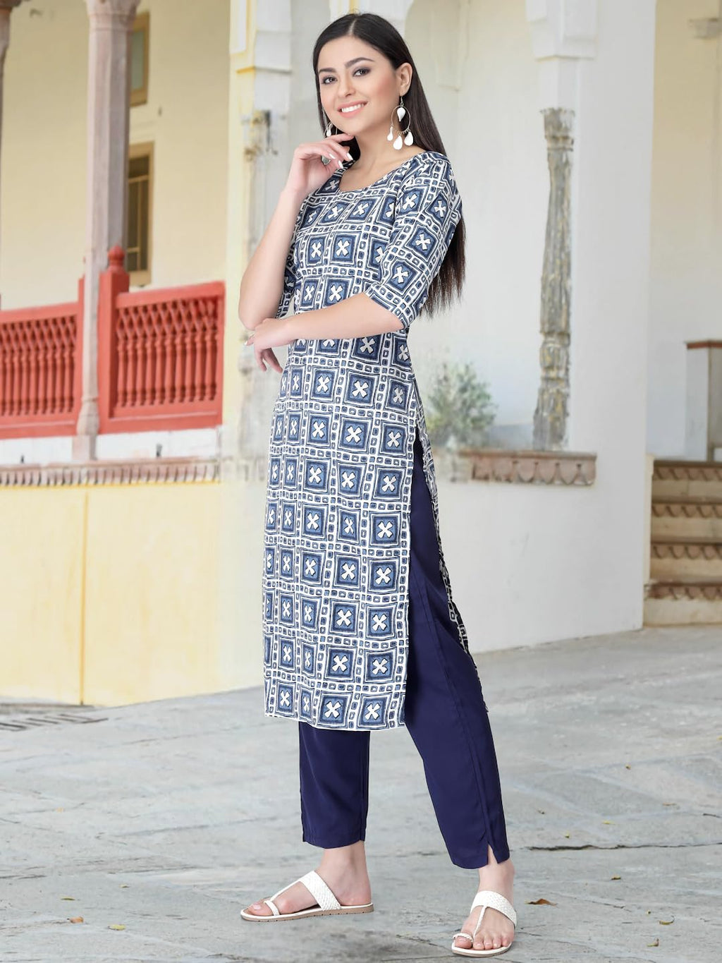 Tee Projekt Digital Printed Crepe Kurta Set For Women Ll Printed Kurti & Pant Set Ll Combo Kurta Set Ll (Pack Of 2)