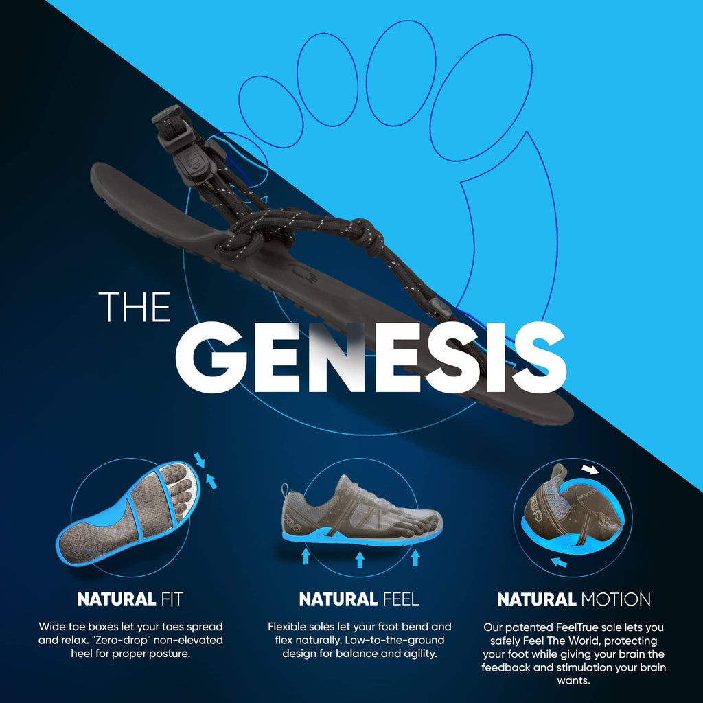 Xero Shoes Barefoot Women's Sandals | Genesis Hiking, Water, Barefoot Sandals for Women | Zero Drop, Wide Toe Box, Minimalist |