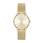 A|X ARMANI EXCHANGE Women's Gold-Tone Stainless Steel Mesh Watch (Model: AX5536)