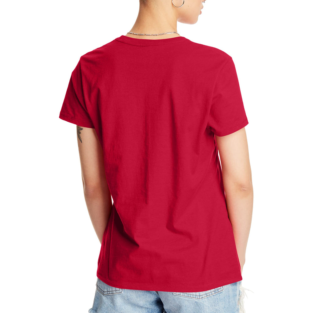 Hanes Women's Nano T-Shirt, Medium, Deep Red