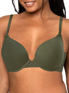 Fruit of the Loom Womens T-Shirt Bra, Desert Dusk/Grey Heather/Olive, 36DD US