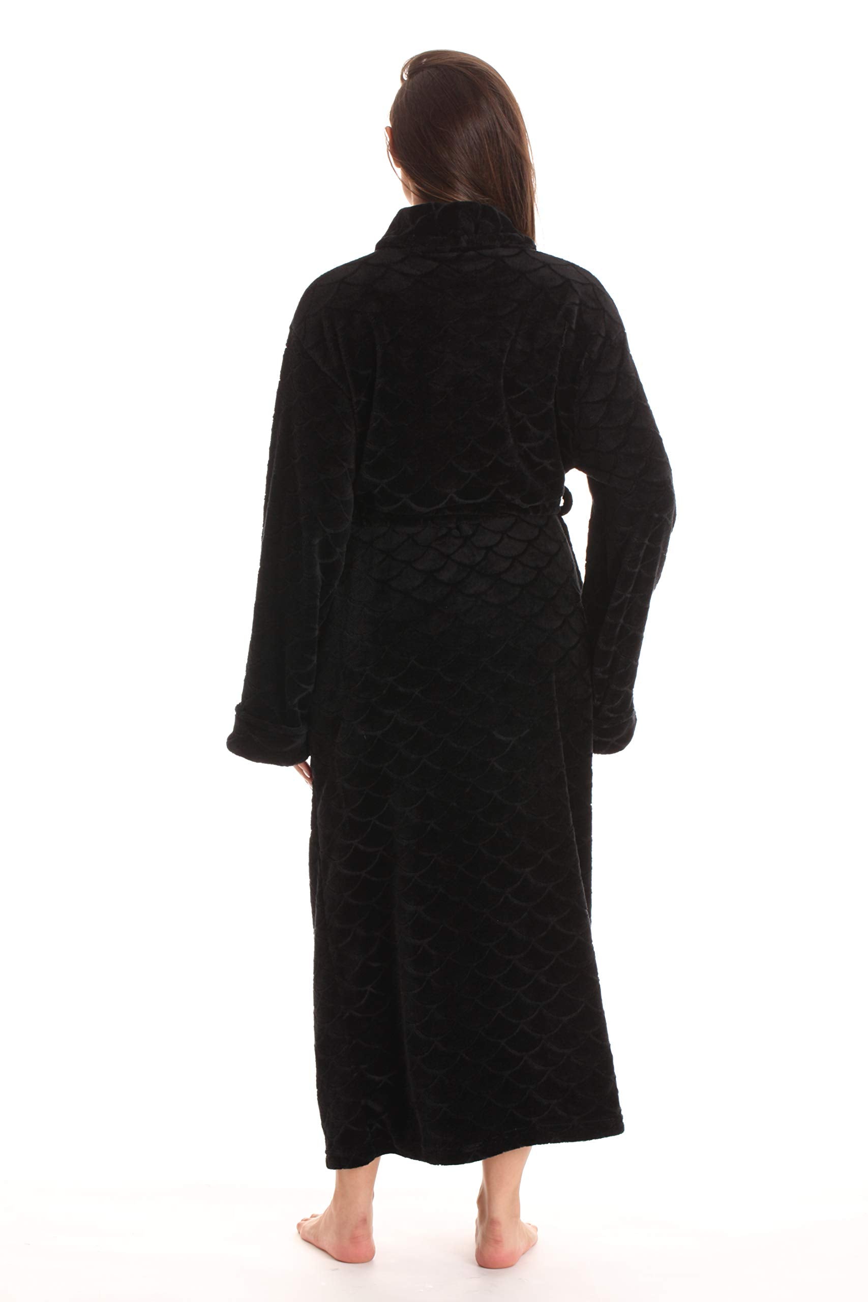 Just Love Kimono Robe Long Bath Robes for Women 6813-BLK-M