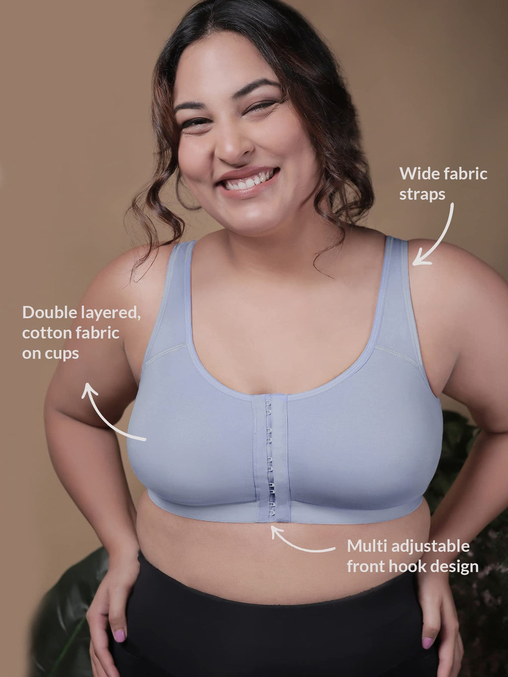 Nykd WomenS Cotton Non-Padded Wire Free Full Coverage Bra Blue