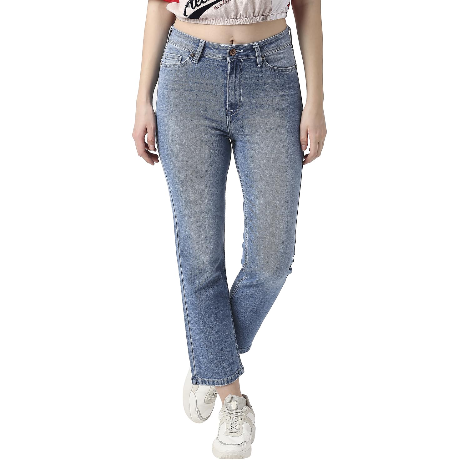 Pepe Jeans WomenS High Rise Straight Fit Jeans Light Used