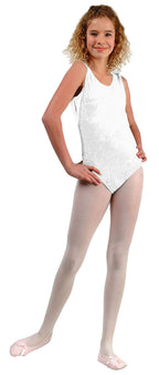 Girls Classic Leotard:White XL