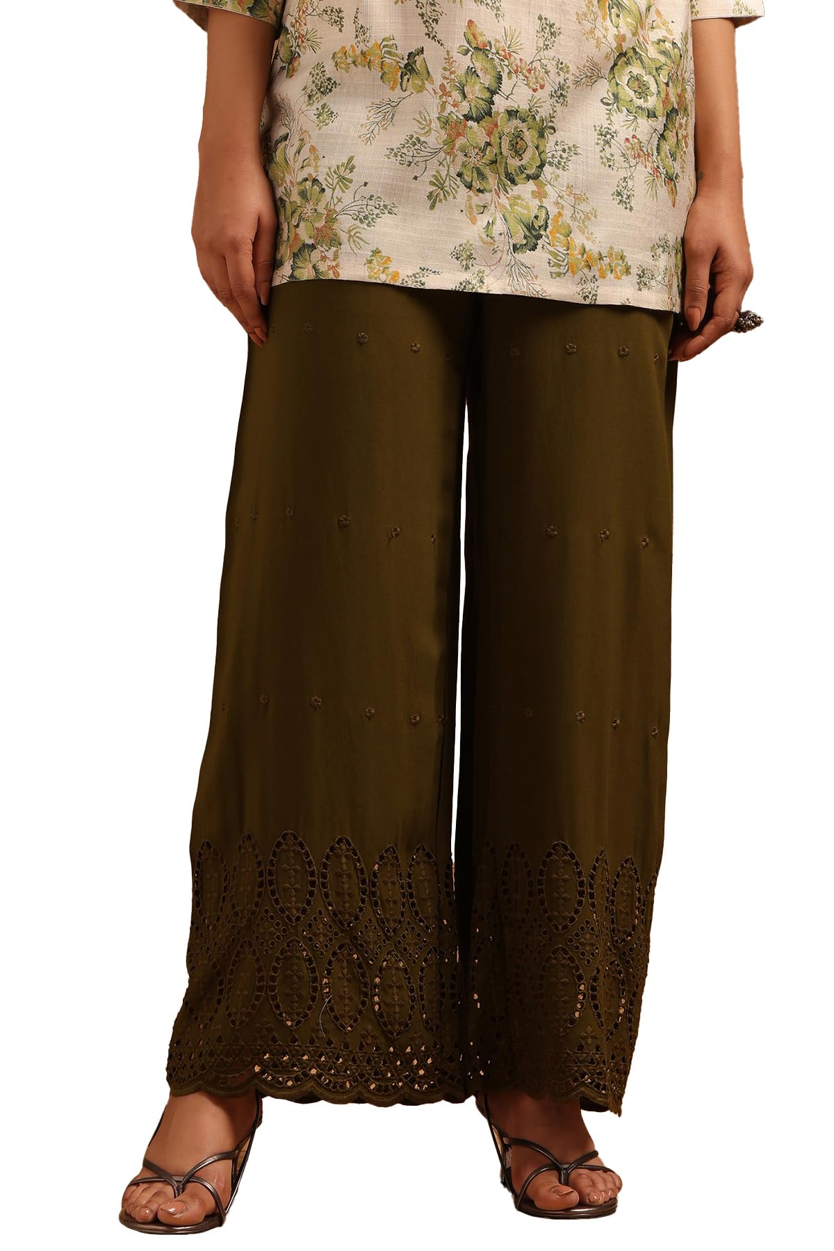 Soch Women Viscose Hand Embroidered Palazzo