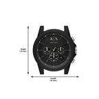 A|X Armani Exchange Men's Chronograph Black Silicone Watch (Model: AX1344)