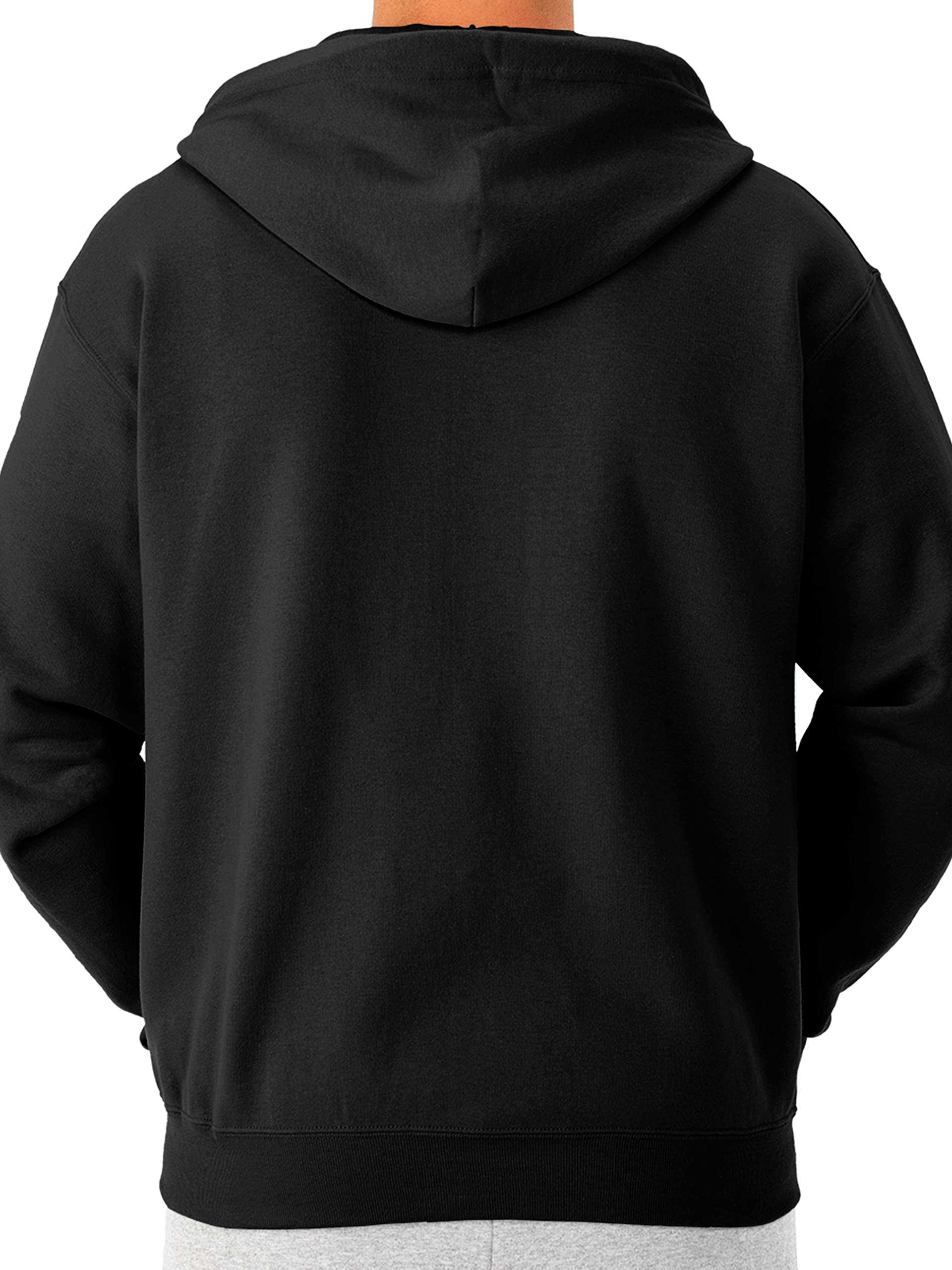Jerzees -Men's NuBlend -Fleece -Sweatshirts & -Hoodies, Full Zip-Black, Large