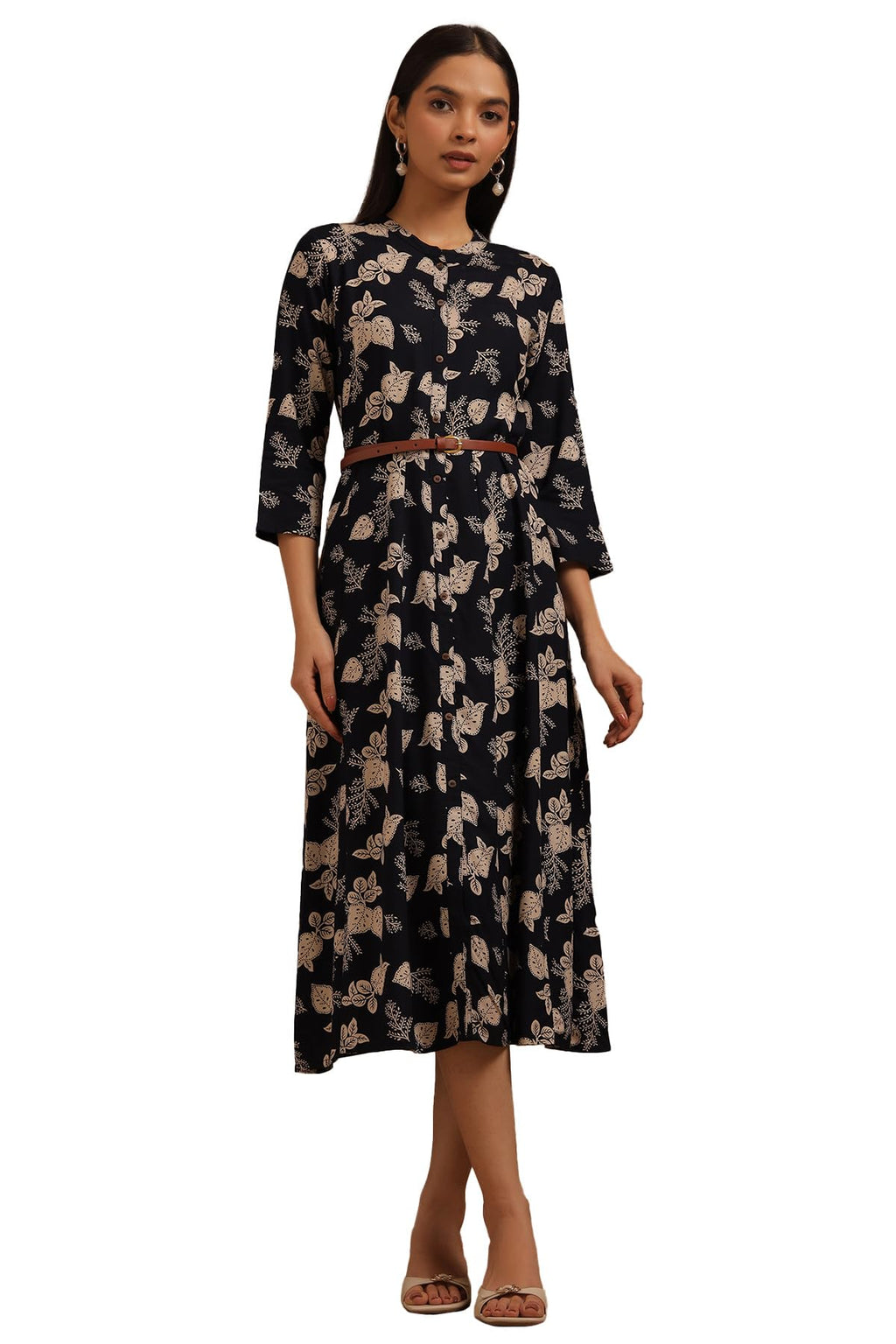 Soch Women Rayon Botanical Print Dress