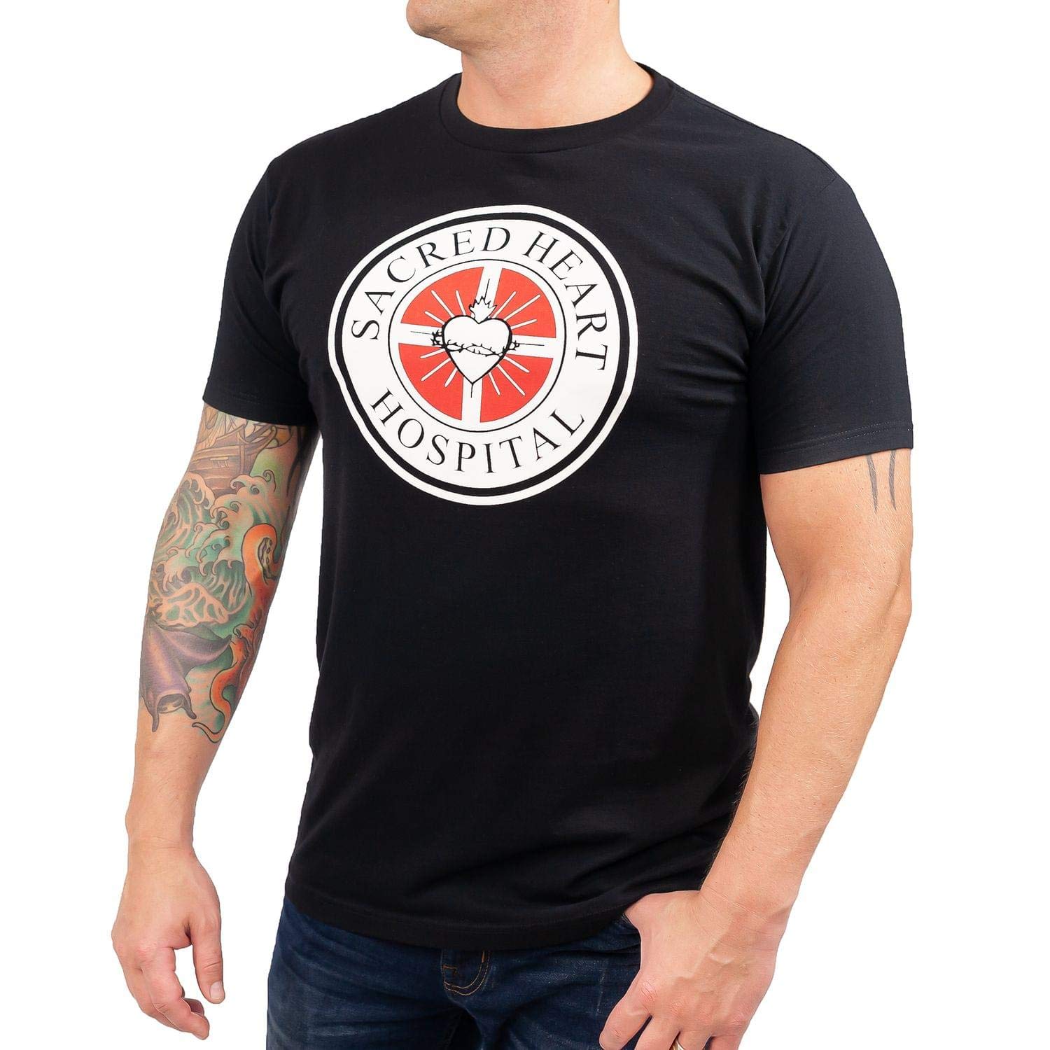 Scrubs Sacred Heart Hospital Men's Black T-Shirt - Large