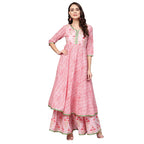 Idalia Pink Printed Kurta Set