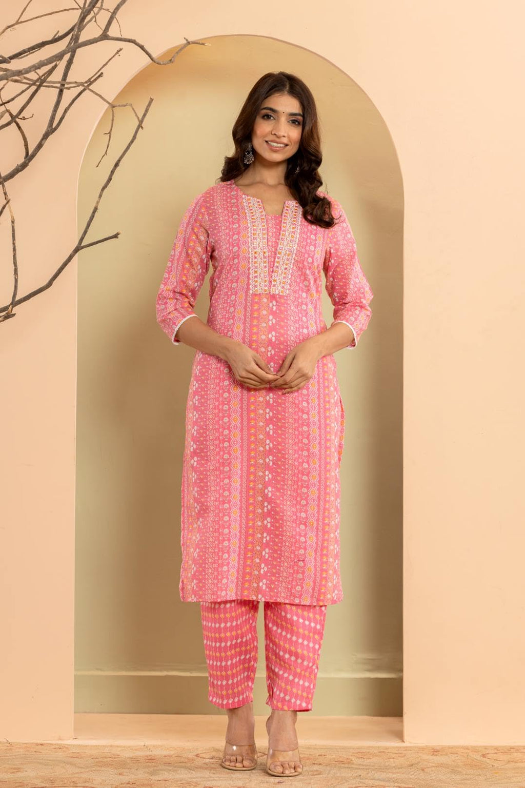 Varanga WomenS Crepe Solid Straight Kurta Bottom Set