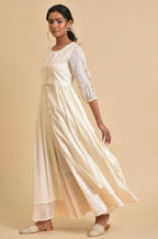 W For Woman Women'S Polyester Floral Regular Kurta & Culotte