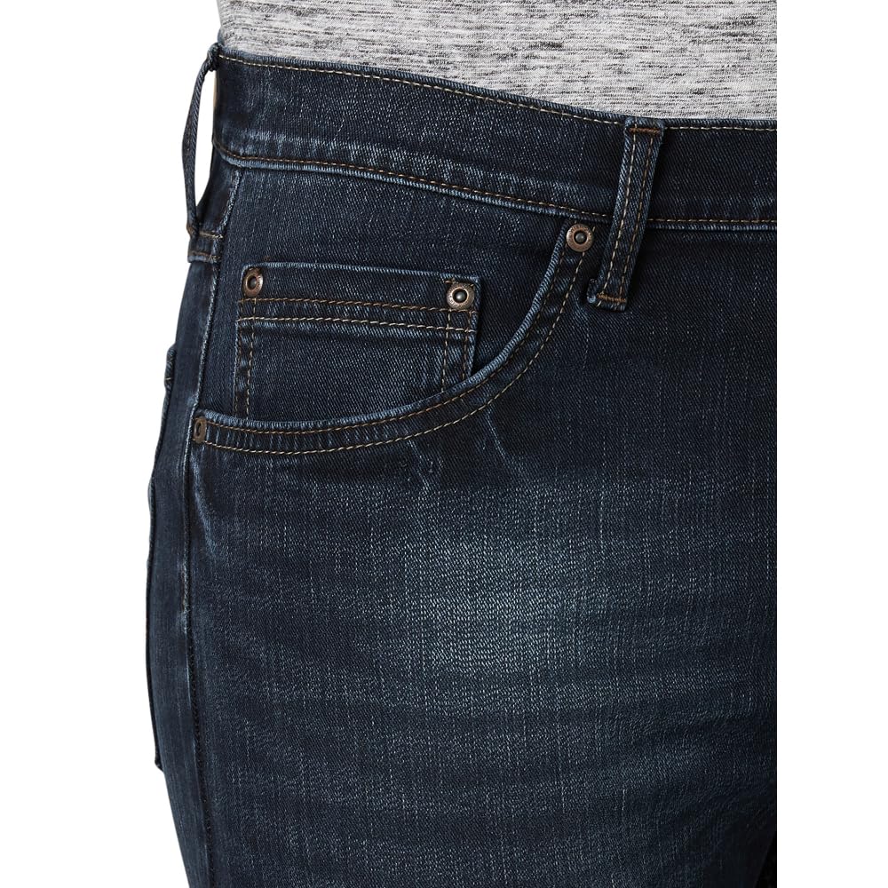 Wrangler Authentics mens Slim Fit Straight Leg Jeans, Raven, 38W x 30L US