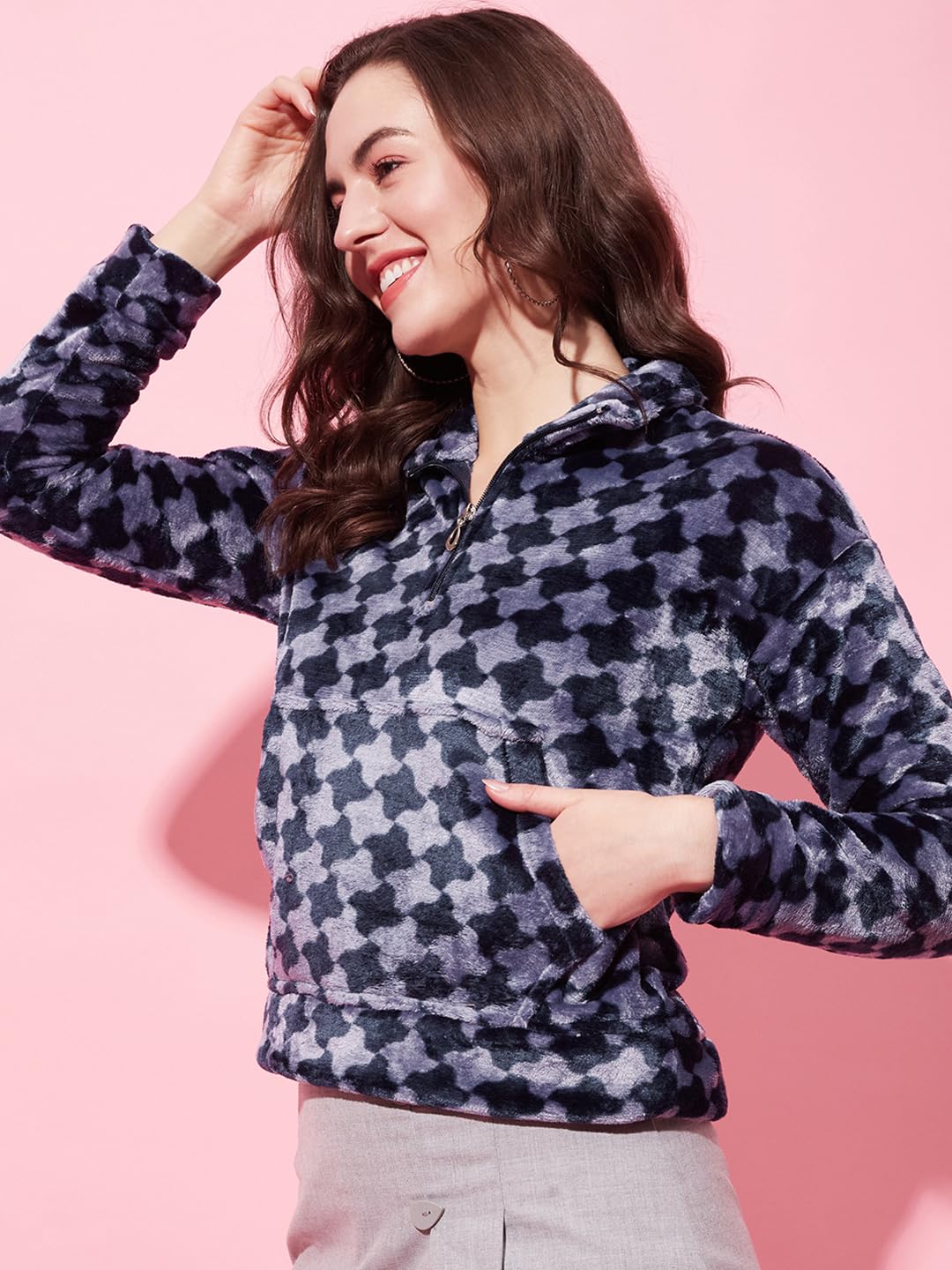 Modeve Full Sleeve Women Sweatshirt For Winter- Navyii Winter Wear Ii Hoodie