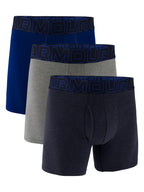 Under Armour Performance Cotton Boxer - Solid 6in 3-Pack, Midnight Navy - Core, MD