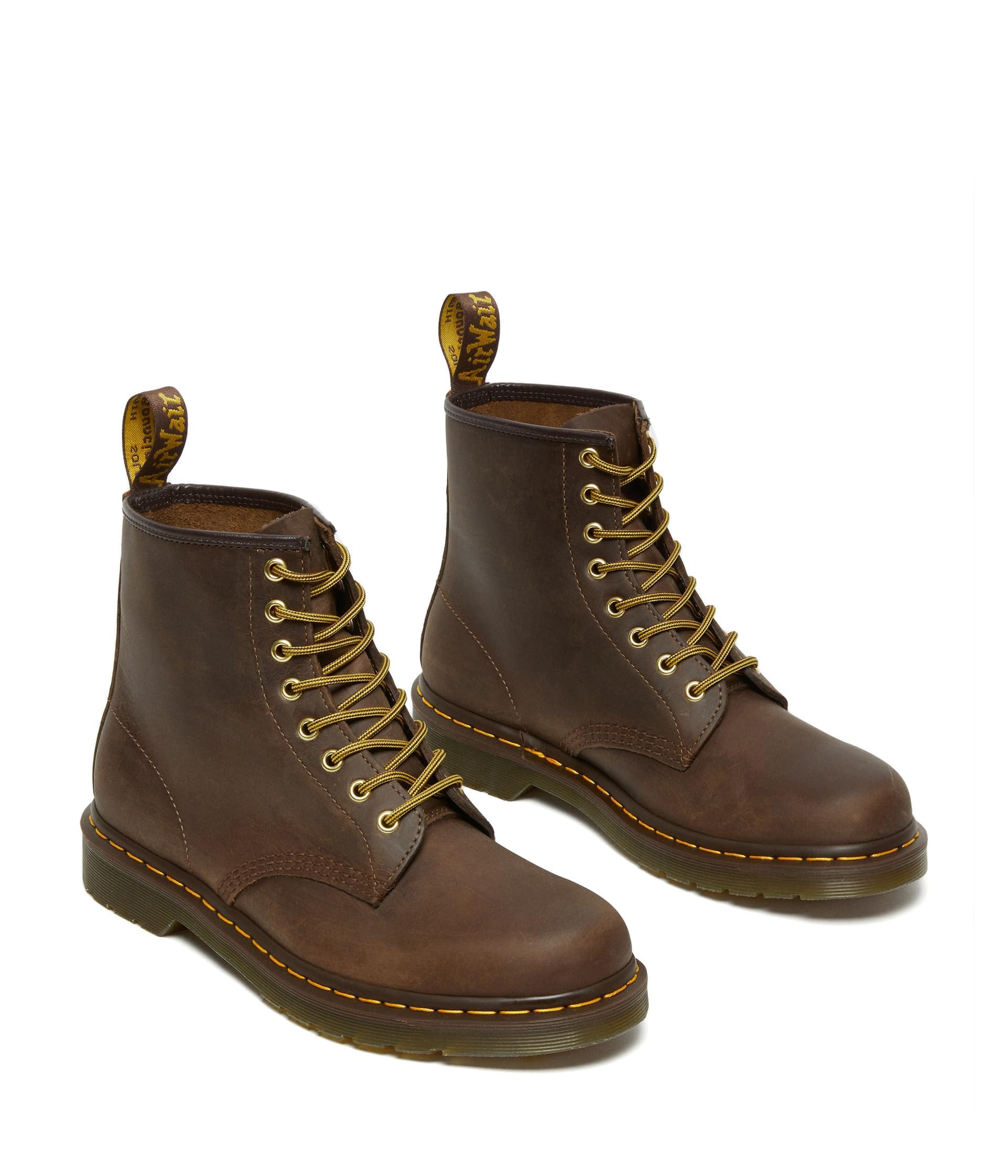 Dr. Martens Unisex 1460 Crazy Horse Leather 8 Eye Boot, Brown, 13 Women/12 Men