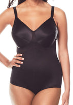 Rago Women's Plus Size Moderate Control Body Briefer Shaper - 46 D, Black