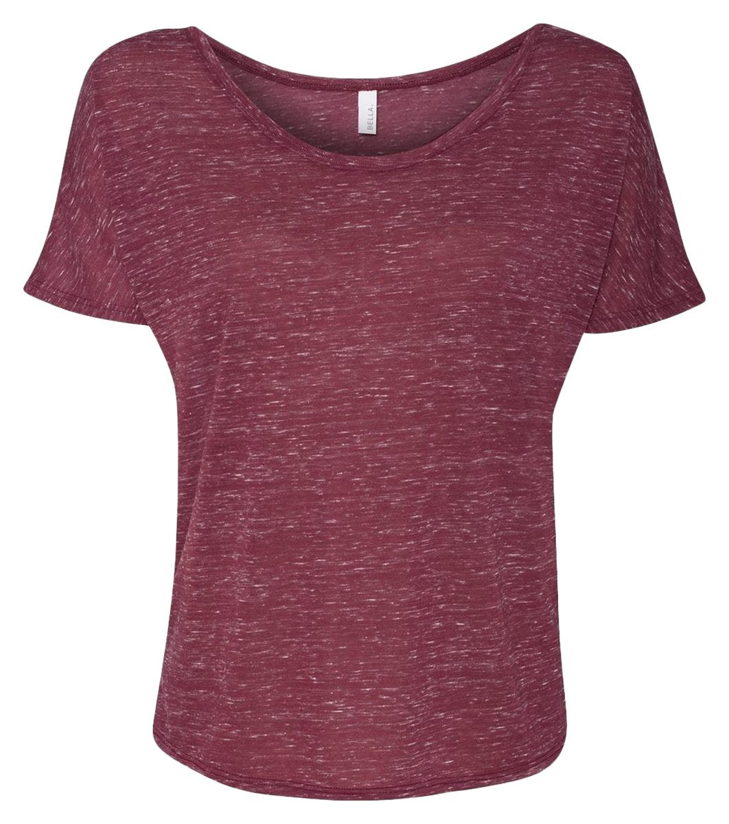 Ladies Slouchy T-Shirt - WHITE MARBLE - S(D0102H7W512)