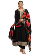 Libas Yoke Design Silk Blend Anarkali Kurta Set for Women (51944XXL)